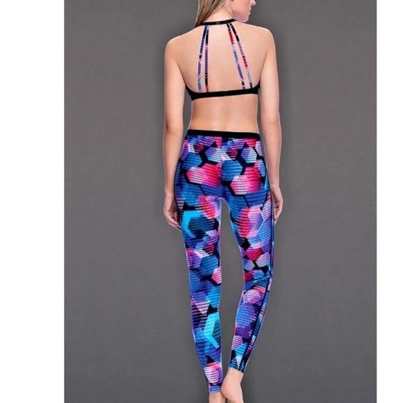 Gottex Swim Leggings Cosmos Multicolored Yoga Workout Large Watersports UPF 50 - Picture 13 of 14